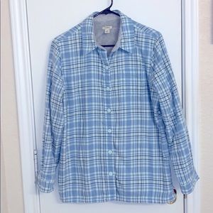 LL BEAN FLEECE LINED WOMEN’S FLANNEL